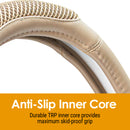 Cool Mesh Grip Steering WC, Sedan, 14.5 to 15, Khaki LeadPro Inc