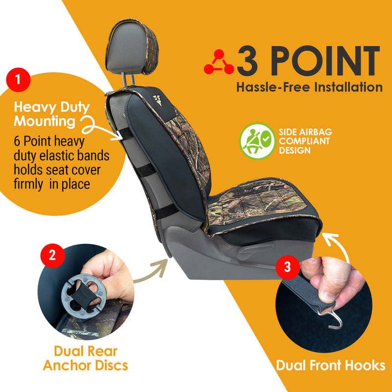 Leadpro Mossy Oak Heavy Duty Front Seat Covers for SUV or Truck 2 Piece at AutoZone