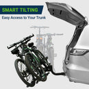 Season Guard Bike Rack Hitch for Car 2 Bikes, Foldable & Tilt, Anti-wobble Easy Install for Heavy Mountain Ebike Fits 2" Receiver, 160 lbs Capacity, Fat Tire up to 5" LeadPro Inc
