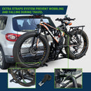 Season Guard Bike Rack Hitch for Car 2 Bikes, Foldable & Tilt, Anti-wobble Easy Install for Heavy Mountain Ebike Fits 2" Receiver, 160 lbs Capacity, Fat Tire up to 5" LeadPro Inc