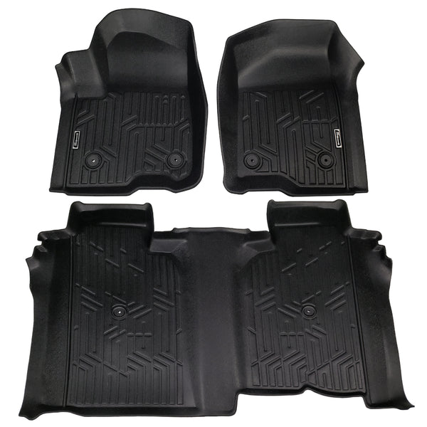 Season Guard Floor Mat Liner, Chevrolet Silverado 1500 Crew Cab 2019-2020  Front and Rear Seat 3pc LeadPro Inc