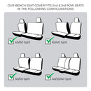 Season Guard SUV Bench Seat Cover - Fits 2nd & 3rd Row SUV Bench Seats, Black LeadPro Inc
